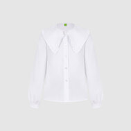 Блуза с оборками, белый цвет