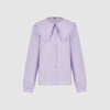 Блузка полуприлегающего силуэта, сиреневый цвет
