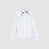 Блузка прямого силуэта, белый цвет