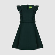 Школьный сарафан с застежкой спереди, темно-синий цвет