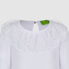 Блузка с кружевом, белый цвет
