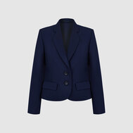 Жакет прилегающего силуэта из ткани повышенной износостойкости, на подкладке, серый цвет