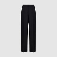 Классические прямые брюки на подкладке, темно-синий цвет