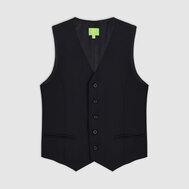 Жилет с увеличенным объемом в области талии, черный цвет