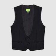 Жилет с увеличенным объемом в области талии, серый цвет