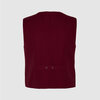 Жилет классический, на подкладке, бордовый цвет
