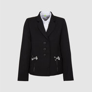 Жакет прилегающего силуэта из ткани повышенной износостойкости, на подкладке, бордовый цвет