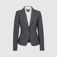 Жакет прилегающего силуэта на подкладке, темно-синий цвет