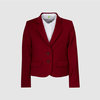 Жакет прилегающего силуэта на подкладке, бордовый цвет