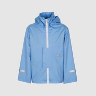 Куртка спортивная с капюшоном и накладными карманами, на подкладке, голубой цвет