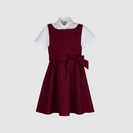 Школьный сарафан с резинкой в поясе, на подкладке, черный цвет