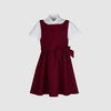 Сарафан с бантом из ткани повышенной износостойкости, на подкладке, бордовый цвет