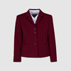 Жакет прилегающего силуэта из ткани повышенной износостойкости, на подкладке, бордовый цвет