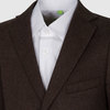 Приталенный пиджак  из шерстяной ткани, на жаккардовой подкладке, коричневый цвет