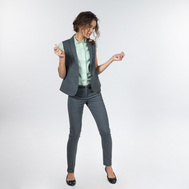 Классические прямые брюки на подкладке, темно-синий цвет