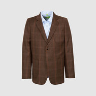 Приталенный пиджак  из шерстяной ткани, на жаккардовой подкладке, коричневый цвет