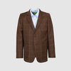 Пиджак с накладными карманами, коричневый цвет