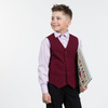 Жилет классический, на подкладке, бордовый цвет