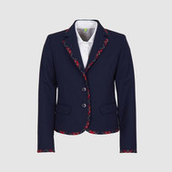 Жакет прилегающего силуэта на подкладке, темно-синий цвет