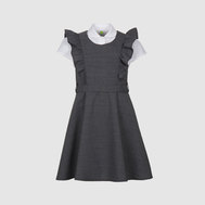 Сарафан с поясом и оборками «крылышки», зеленый цвет