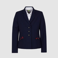 Жакет прилегающего силуэта на подкладке, темно-синий цвет