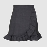 Юбка прямого силуэта, на подкладке, синий цвет