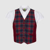 Жилет со вставками из ткани в клетку, на подкладке, бордовый цвет