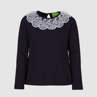 Трикотажная блузка, синий цвет