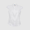 Блузка с короткими рукавами, белый цвет