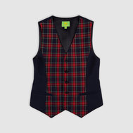 Жилет с увеличенным объемом в области талии, синий цвет