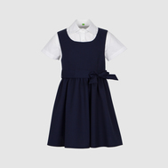 Сарафан на подкладке, с карманами, темно-синий цвет