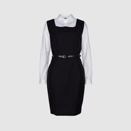 Сарафан с поясом и оборками «крылышки», бордовый цвет