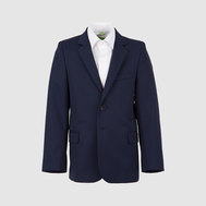 Пиджак с накладными карманами и вышивкой "Герб России", темно-синий цвет