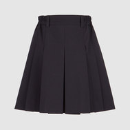 Юбка со вставками из отделочной ткани, на подкладке, бордовый цвет