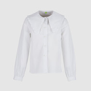 Блуза с контрастным кантом, оливковый цвет