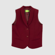 Жилет прилегающего силуэта на подкладке, черный цвет