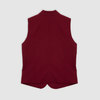 Стильный жилет с воротником "шалька", на подкладке, бордовый цвет