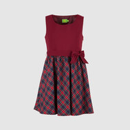 Школьный сарафан со складками, на подкладке, темно-синий цвет