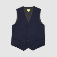 Жилет классический из ткани повышенной износостойкости, на подкладке, синий цвет