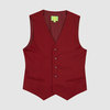 Жилет классический на подкладке, бордовый цвет