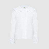 Классическая блузка с короткими рукавами, белый цвет