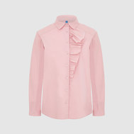 Блузка с оборками, белый цвет