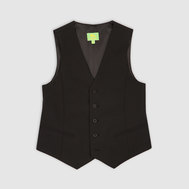 Жилет классический, на подкладке, зеленый цвет