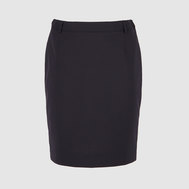 Юбка с декоративной деталью, на подкладке, темно-синий цвет