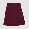 Трикотажная юбка с карманами, бордовый цвет