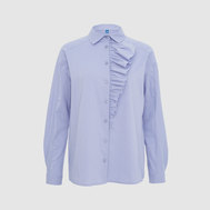 Блузка с широким воротником, бежевый цвет