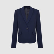 Жакет прилегающего силуэта на подкладке, черный цвет