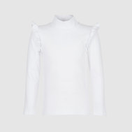 Блузка с кружевом, синий цвет