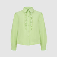 Блузка прямого силуэта, белый цвет