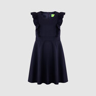 Сарафан на подкладке, с карманами, темно-синий цвет